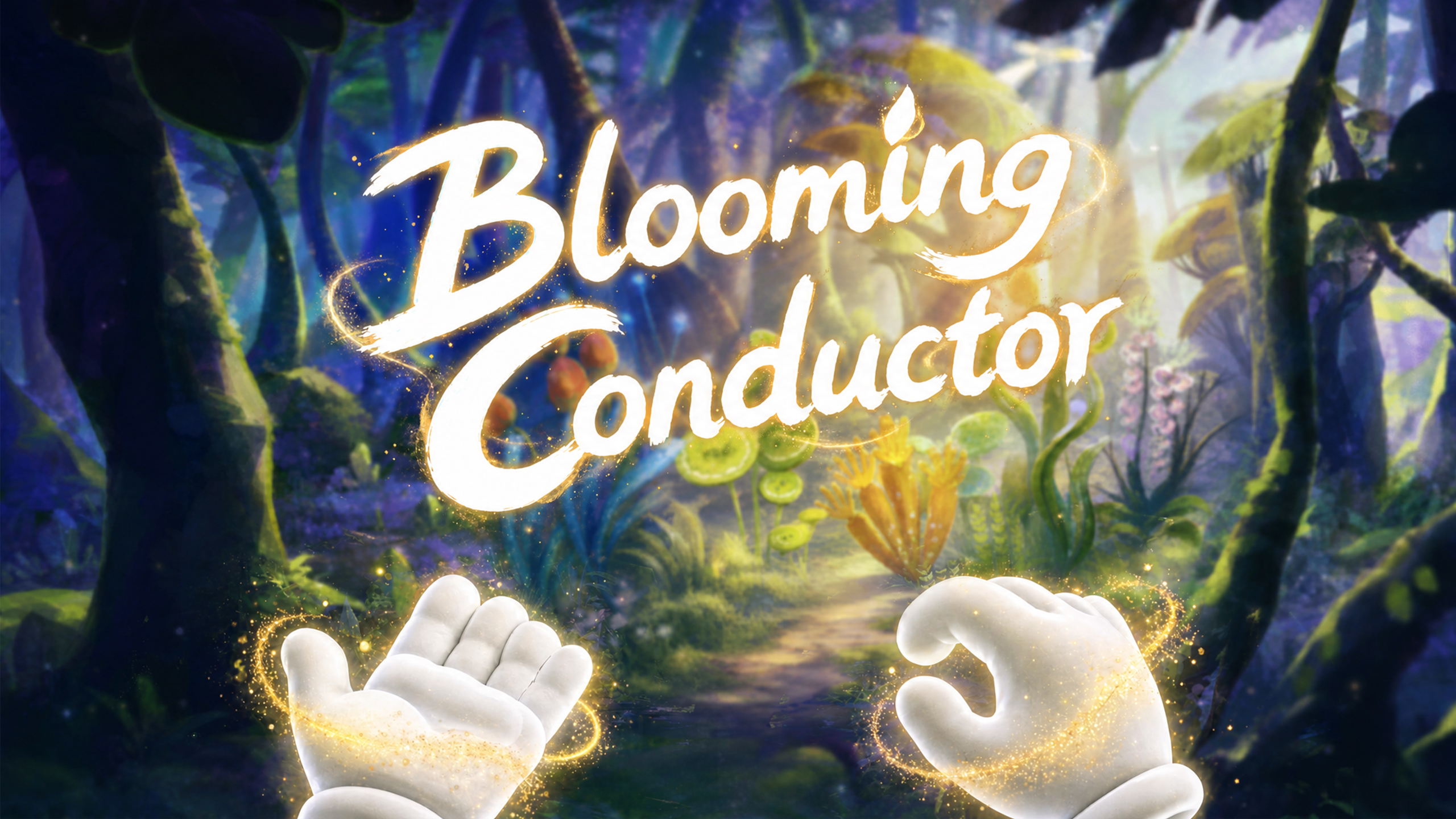 Blooming Conductor VR — hand-tracking rhythm game on Meta Quest 3, conducting a magical living garden
